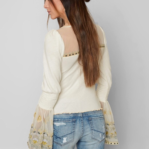 ❤️SOLD❤️Free People Embroidered Top Women’s Shirt - Picture 4 of 5